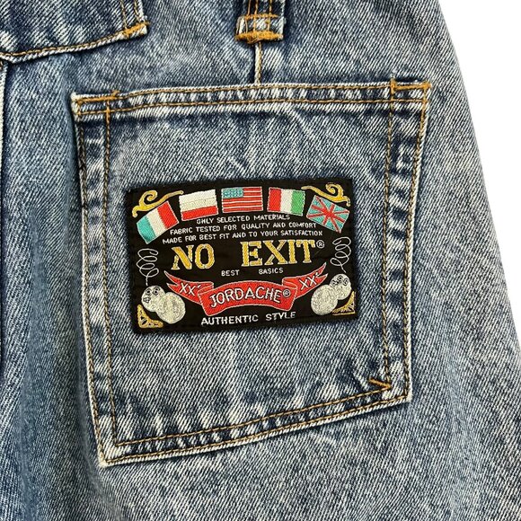 Vintage 80s Jordache Womens Pleated Taper Jeans Size 6‎ Grunge Streetwear Patch - Picture 4 of 13